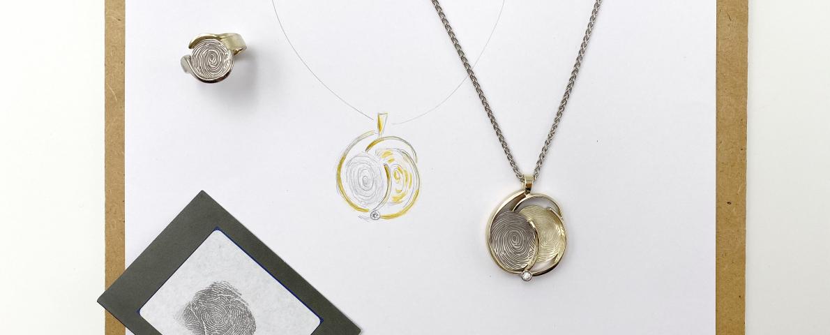 Schmuck mit Fingerprint