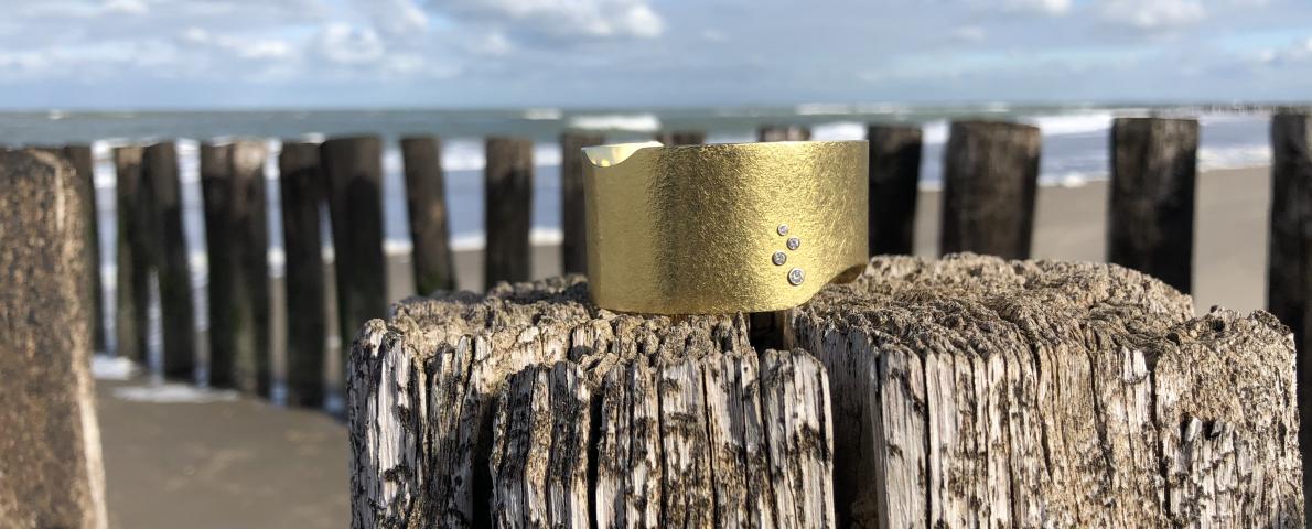Gelbgoldarmreifen "Meine Familie" Armreifen Famlienschmuck