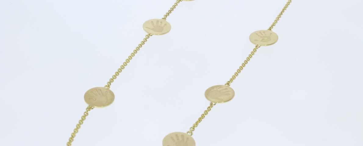 Gelbgoldkette mit Handabdrücken Lovely Kette