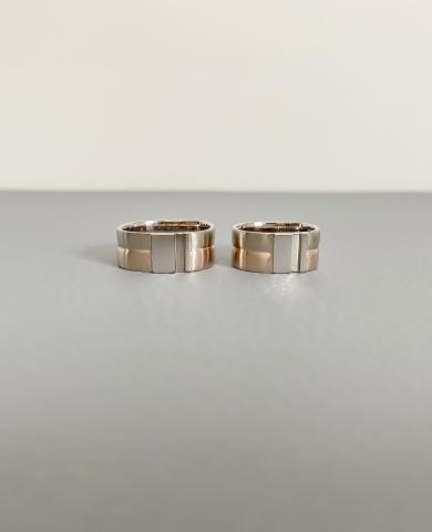 Trauringe aus Rosé- und Weißgold Trauringumarbeitung