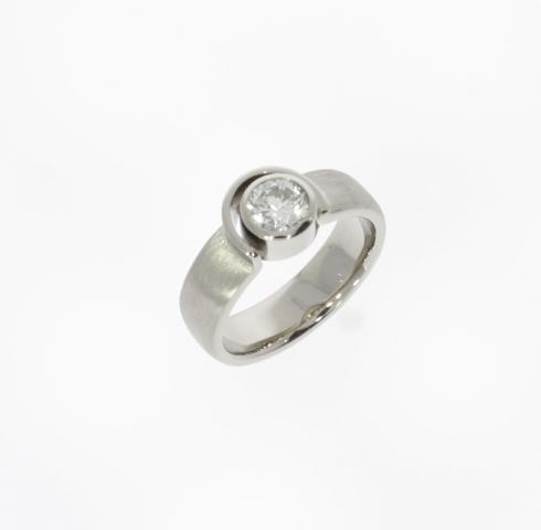 Ring aus Weißgold mit Brillant 1,2 ct Brillantring