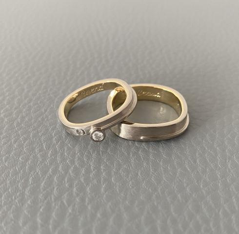 von innen sieht man die Original Gelbgold Ringe Goldene Eheringe