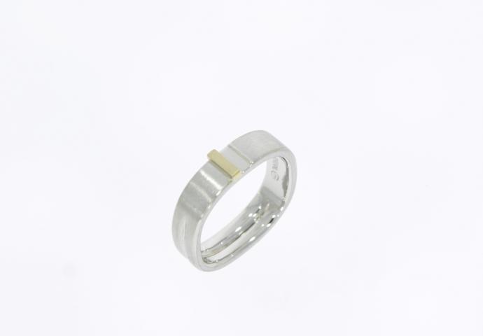 aus Platin mit Gelbgold schlichter Ring
