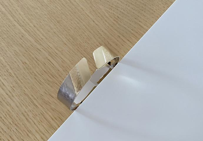 Armreifen mit Trauring-Elementen Schmuckumarbeitung Armreifen